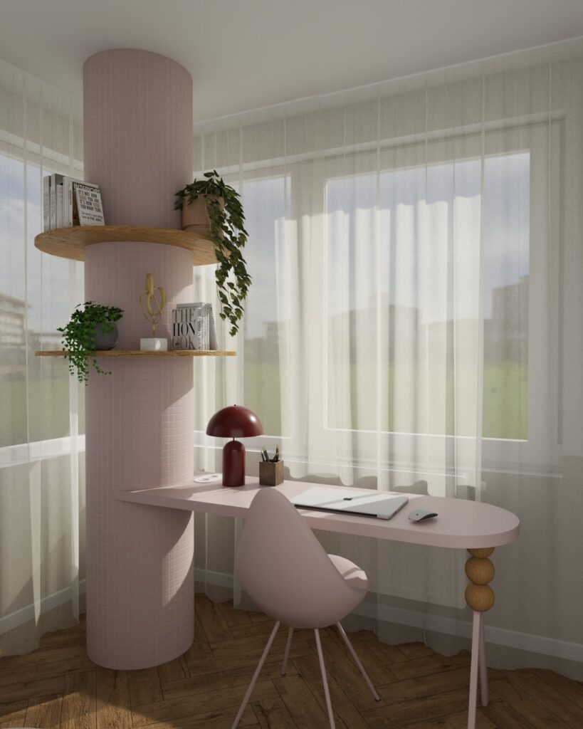 Biuro z nowoczesnym designem i funkcjonalnym układem