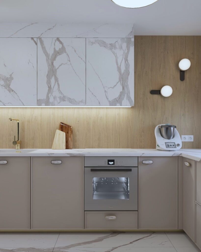 Nowoczesna kuchnia z wysokiej jakości wykończeniem