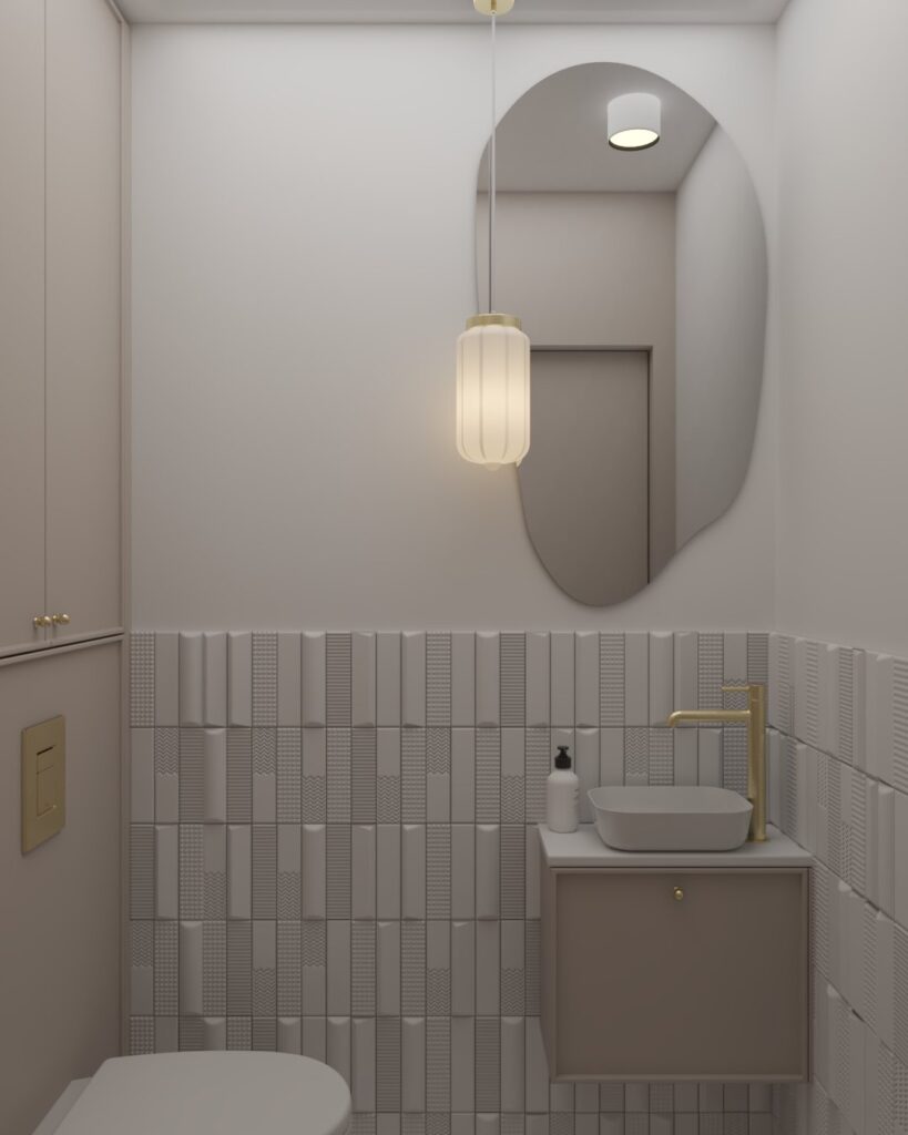 Elegancka łazienka z minimalistycznym designem