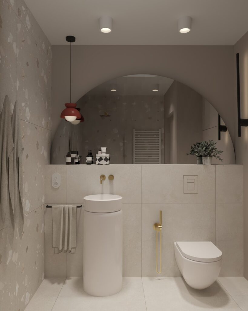 Łazienka z nowoczesnym designem i eleganckimi detalami