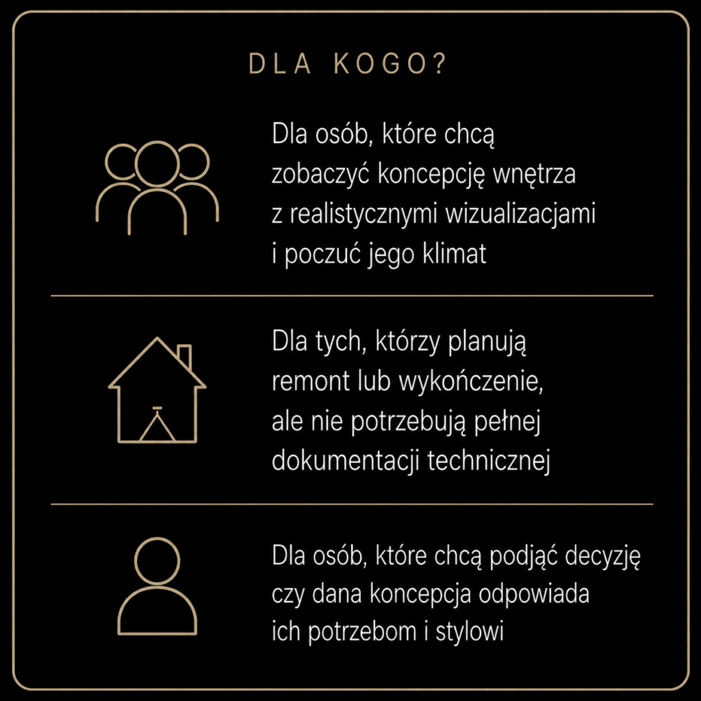 Projektant wnętrz w Gdańsku, oferta na projekt koncepcyjny